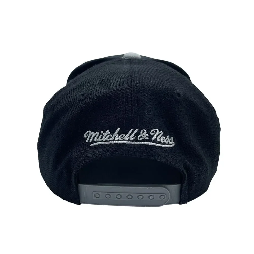 San Antonio Spurs Logo Side Logoman Snapback Hat Mitchell & Ness NBA GUV EUC - Picture 4 of 8